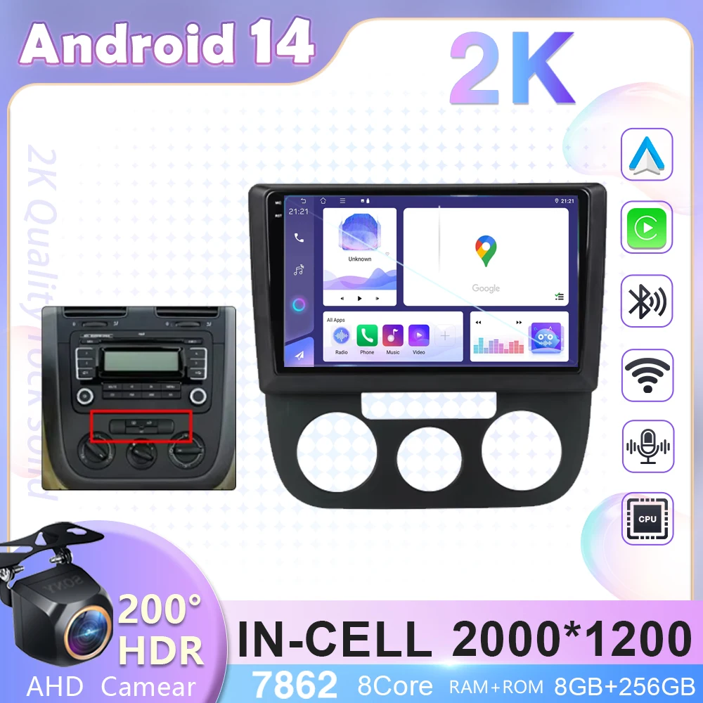 Для Volkswagen VW Sagitar Jetta 5 2005 2006-2010 Автомобильная интеллектуальная система видеоплеер