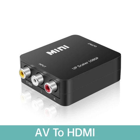 Преобразователь RCA-HDMI AV-HDMI AV2HD 1080P CVSB L/R выход видеобокс адаптер PAL/NTSC для ТВ ПК проектора телевизионной приставки DVD