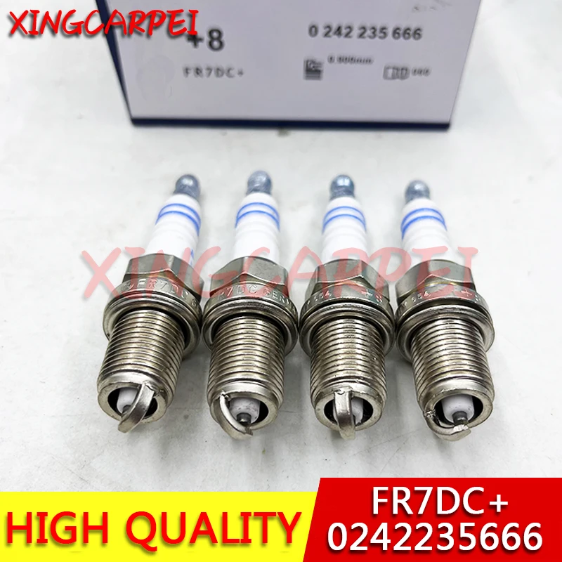 4 шт. 0242235666 FR7DC + 8 7955 Свеча зажигания для Chrysler Alfa Romeo Suzuki Volvo Citroen Ford Mazda Opel Peugeot Renault Rover 4 шт. 0242235666 FR7DC + 8 7955 Свеча зажигания для Chrysler Alfa Romeo Suzuki Volvo Citroen Ford Mazda Opel Peugeot Renault Rover