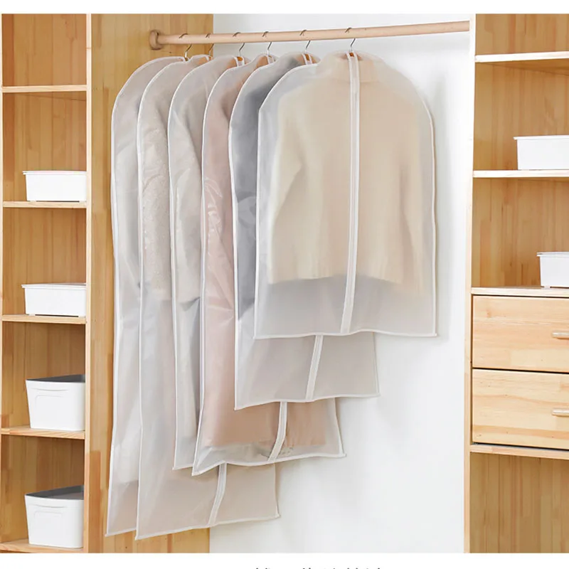 Clothes Hanging Garment Dress Suit Coat Dust Cover Home Storage Bag Pouch Case Organizer Wardrobe Hanging Clothing 1PC