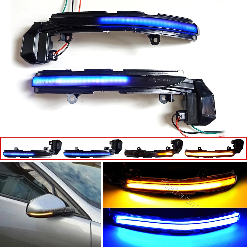 

2pcs Car Dynamic LED Turn Signal Light Side Mirror Sequential Blinker Indicator For Jaguar XE XF XFL XEL F-pace I-pace E-pace