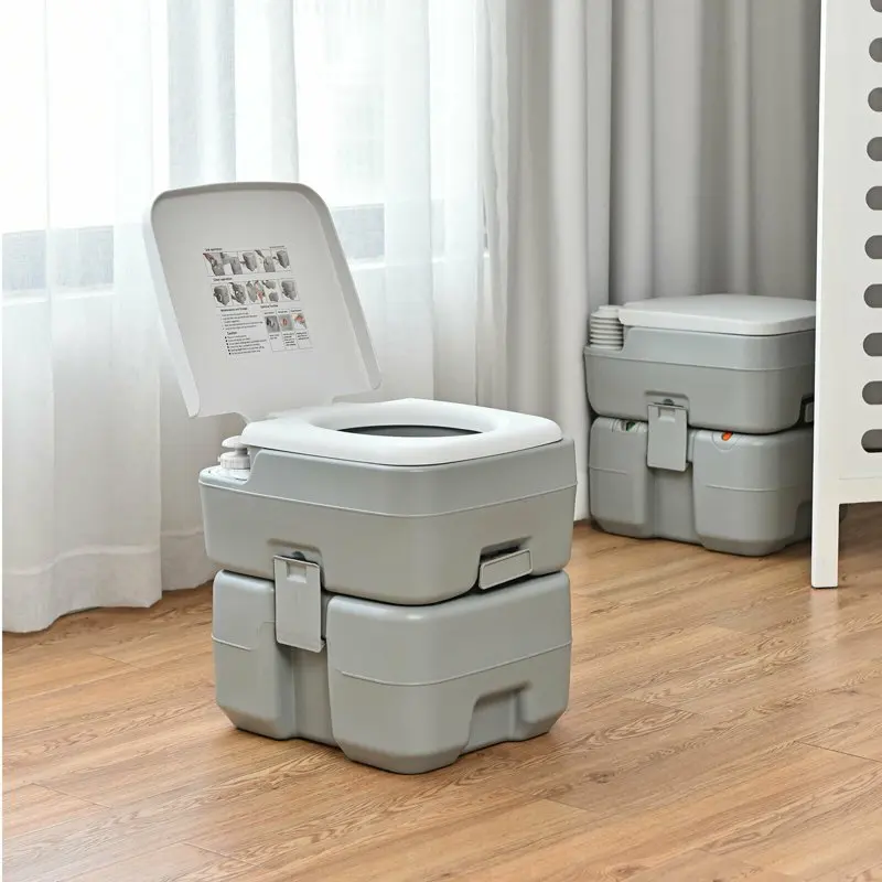 

5.3 Gallon 20L RV Camping Potty Commode Portable Travel Toilet Indoor Outdoor