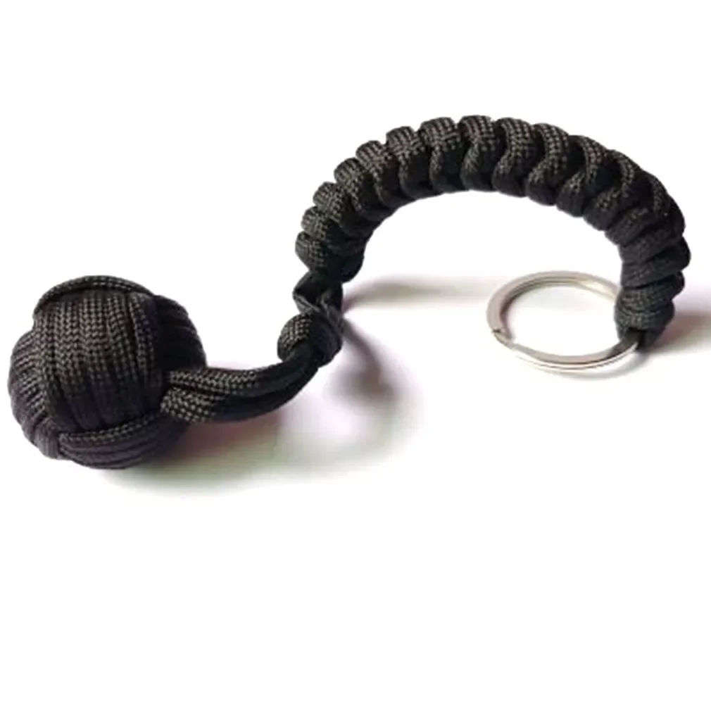

Outdoor Sports Equipment Monkey Fist Round Umbrella Rope Key Ring Pendant 7 Core Self-defense Ball Key Accessories Crafts