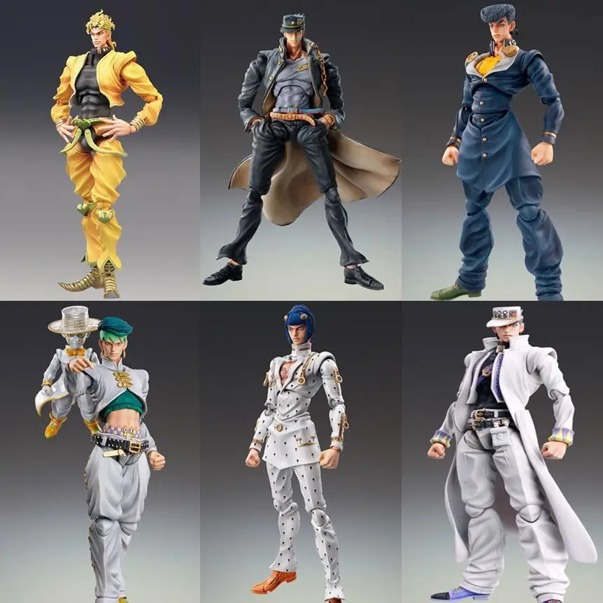 

17cm JOJO Bizarre Adventure Kujo Jotaro Brando Kakyoin Noriaki Stardust Crusaders Josuke Higashikata Rohan Kishibe Action Figure