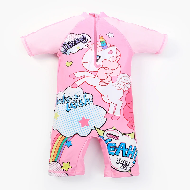 2022 New Conjoined Body Bathing Cap Pink  2 Piece Set Girl  Swimming Suit Quick Drying Lovely Comfortable Ventilation Swimwear