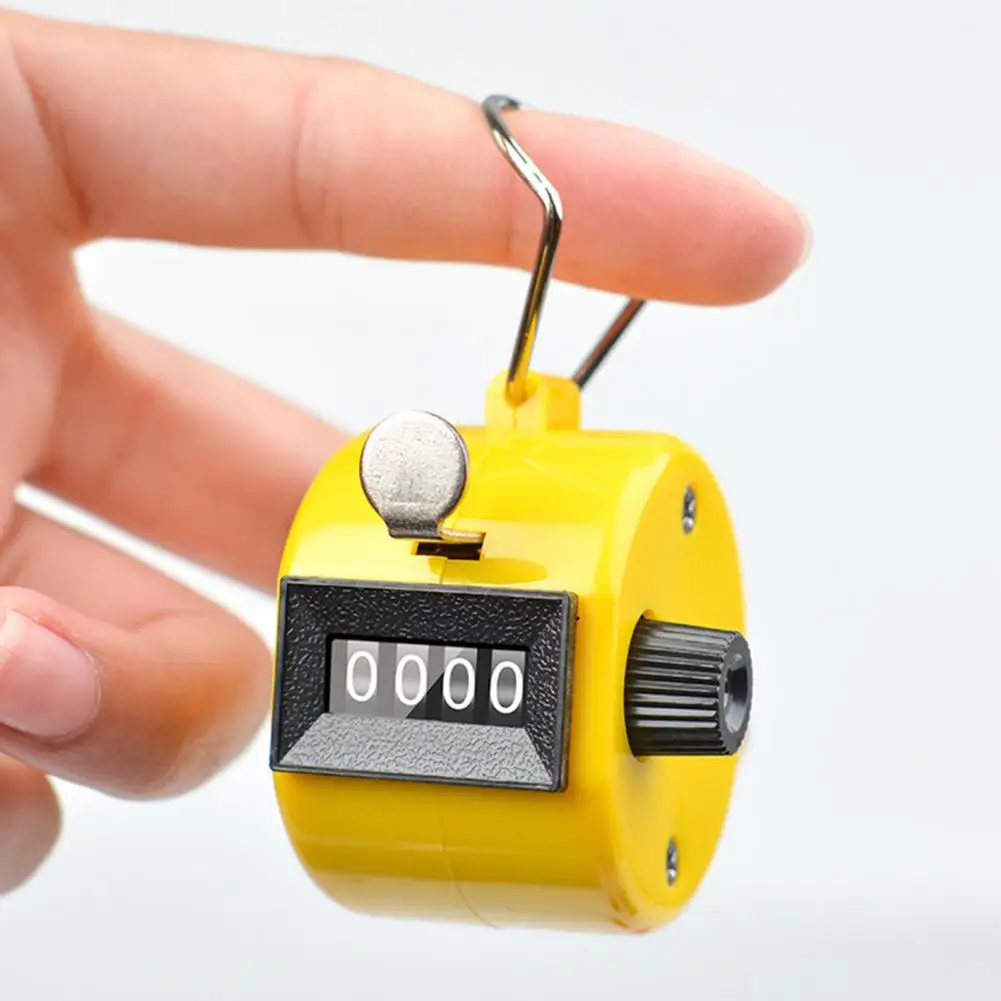 Металлический ручной счетчик-кликер с 4-значным дисплеем не требуется батарея