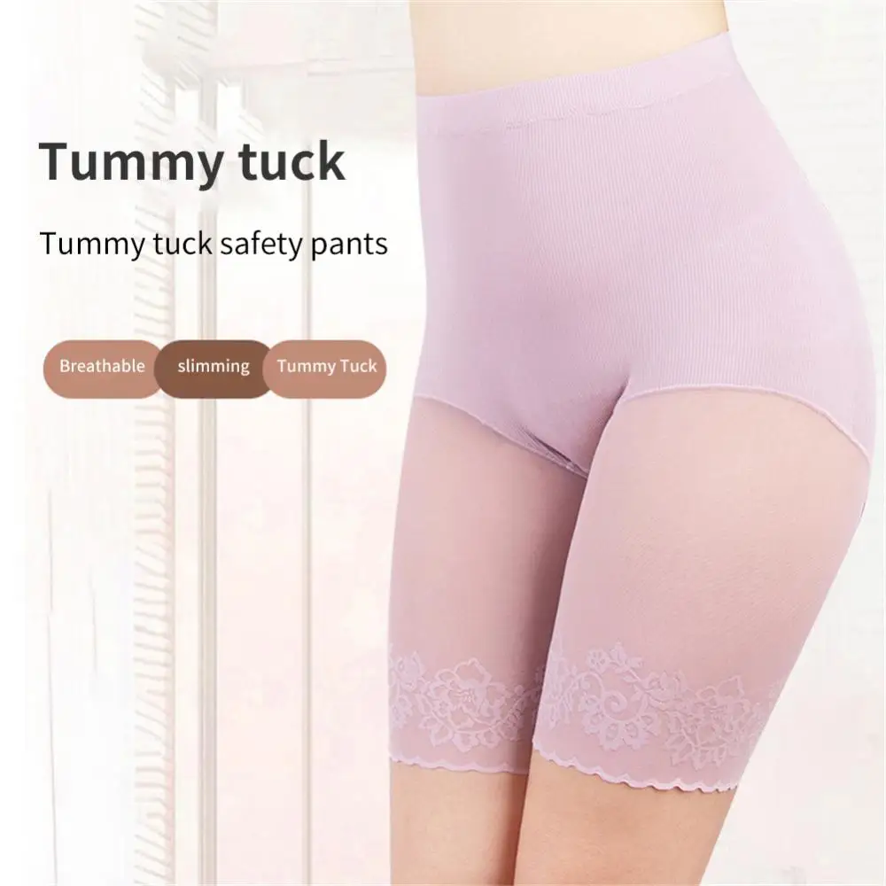 Купи Women Sexy Lace Safety Pants Large Size And Underwear Two-in-one Anti-glare Safety Pants High Waist Female Sexy Lace Boyshorts за 158 рублей в магазине AliExpress