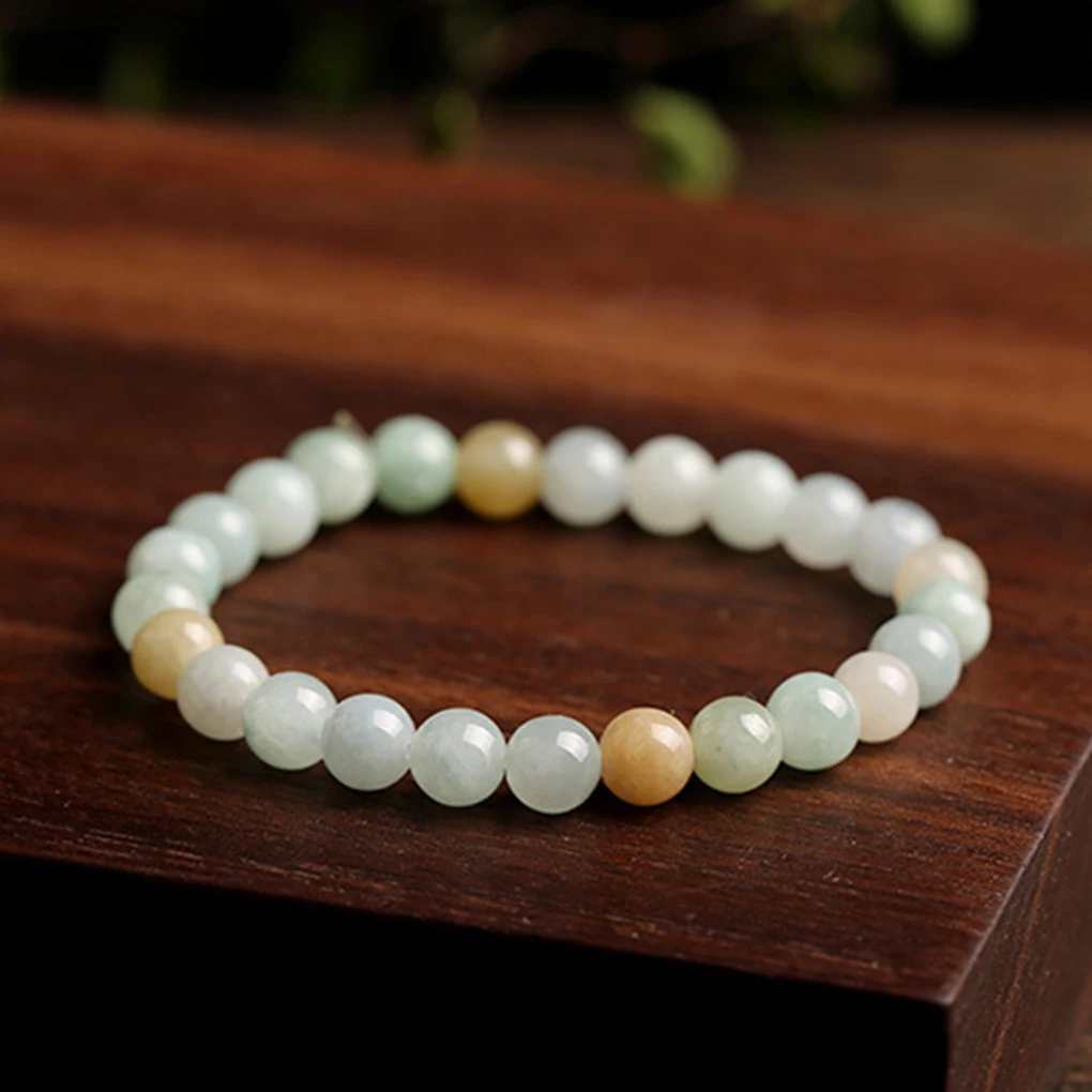 

Женские браслеты из нефрита и натурального камня, полудрагоценные нефритовые браслеты из бисера, эластичная цепочка для йоги, модный аксессуар, ювелирные изделия