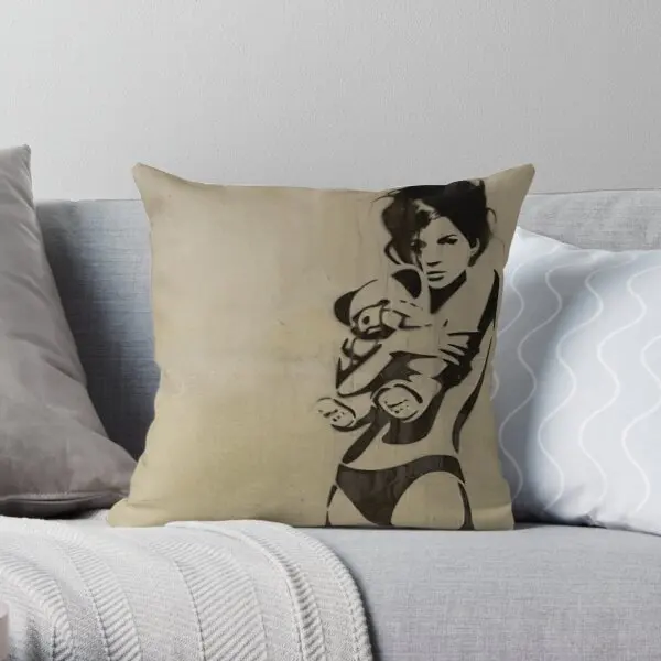 

Наволочка Бэнкси в стиле граффити для женщин, украшение в уличном стиле, модная Подушка для офиса, кровати, дивана, в комплект не входит