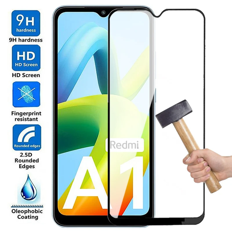 

11D Full Tempered Glass For Xiaomi Redmi 12C 11 Prime A1 A2 Plus Screen Protector Note 12 11T 11R 11SE 11E Pro Safety Glass Film