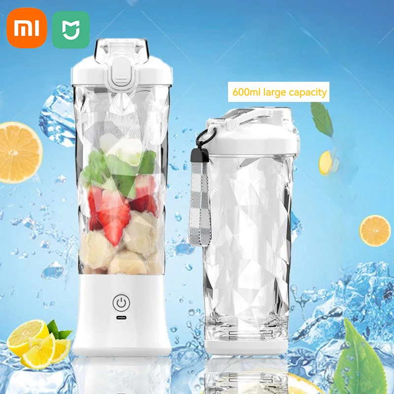 Xiaomi Mijia New Portable Blender Juicer Electric Juicer Machine USB Charging Large-Capacity Juice Cup Smoothie Wireless 600ML