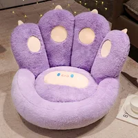Cute Cat Paw Shape Plush Seat Office Chair Lumbar Back Cushion Lazy Sofa Cushion Cartoon Tatami Soft Pillow Korean Room Decor