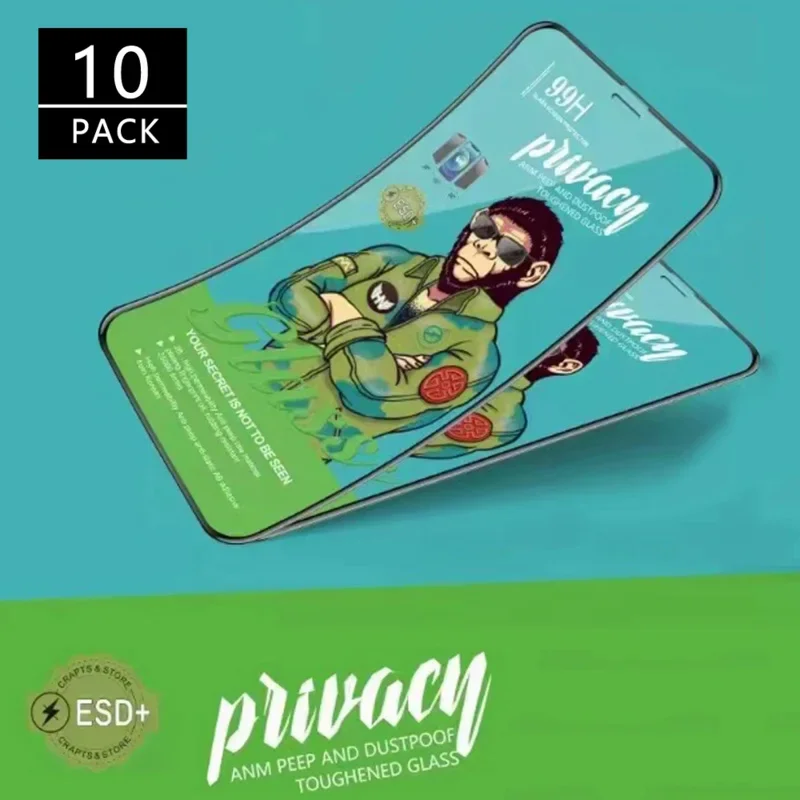 10 шт. горячая распродажа защитная пленка для экрана конфиденциальности 99H iPhone 15 14