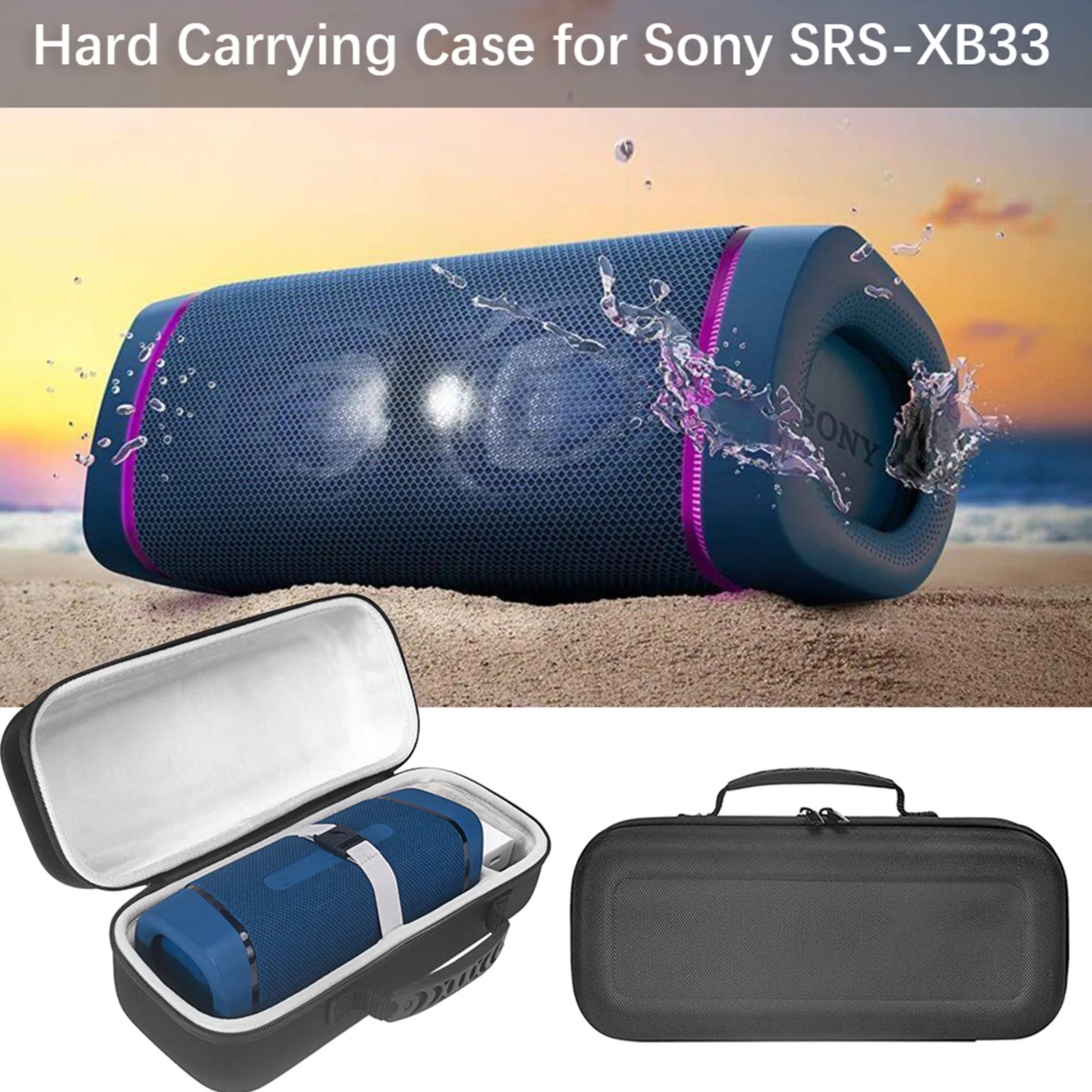 

Hard EVA Case Box Protective Pouch For Sony SRS XB33 Blue Tooth Speaker Speaker Storage Bag For Outdoor Travel Accessories