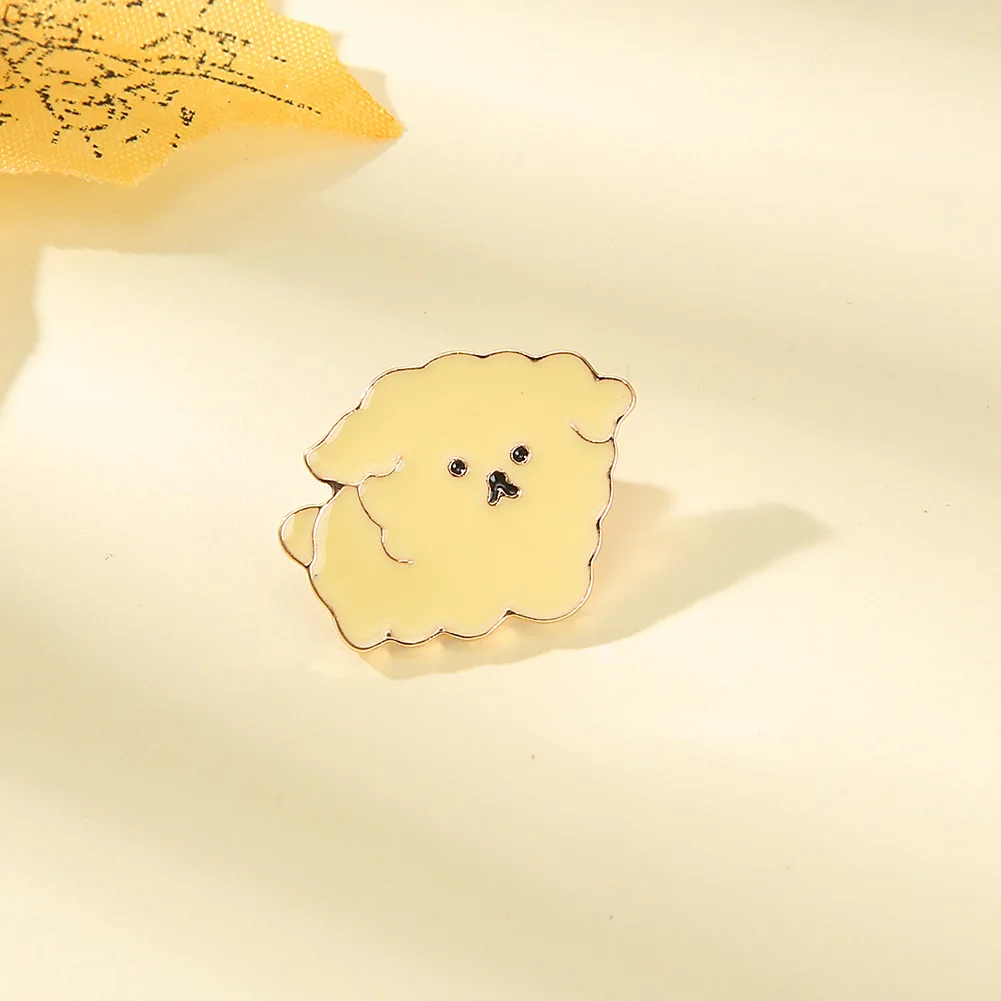 

Эмалированная булавка в виде собаки Хуан Цзяо, металлические значки с лацканами, ювелирные изделия, подарок, забавная милая Мода, для детей, друзей, женщин и мужчин