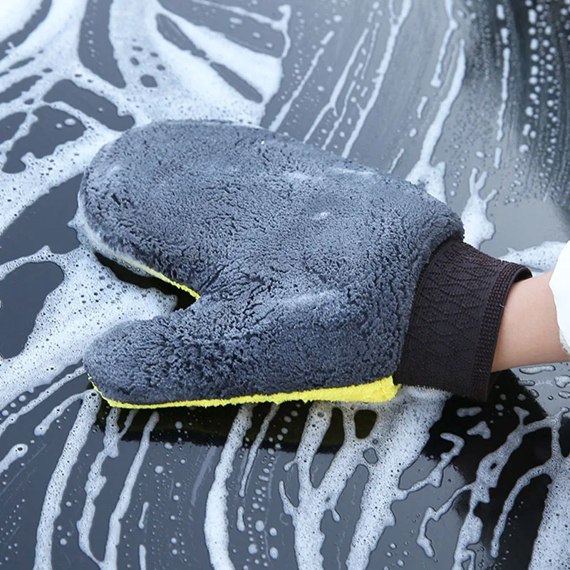 

Double Sided Coral Velvet Thickened Super Absorbent Cleaning Gloves Car Cleaning Tools Universal Car interior Clear Paint Finish