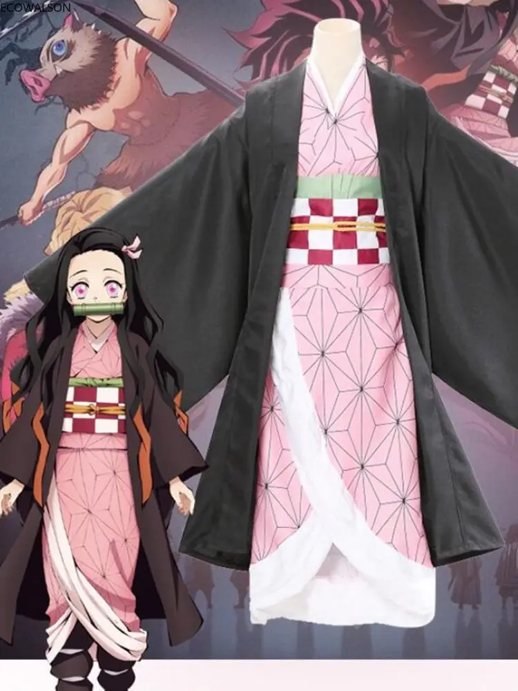 Кимоно для косплея взрослых и детей косплей-костюм из аниме рассекающий демонов