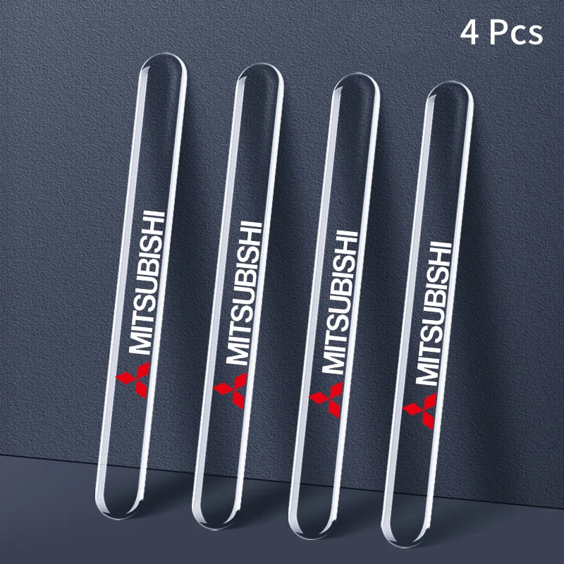 

4 шт., прозрачные наклейки на дверную ручку автомобиля Mitsubishi Lancer Asx Outlander Pajero L200 Ralliart