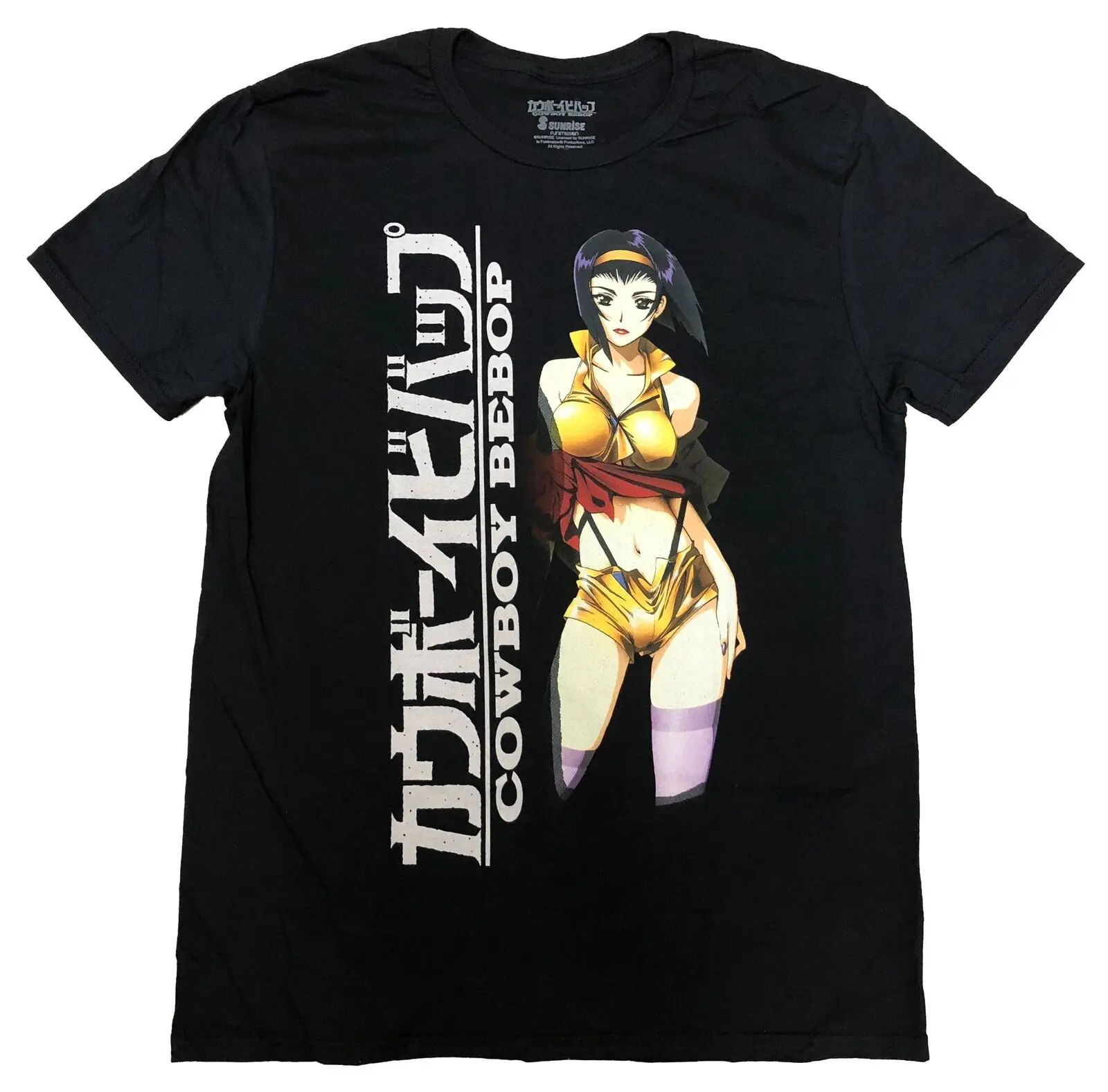 Cowboy Bebop логотип с Faye Anime взрослая футболка