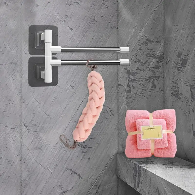 

Functional Towel Rack Easy Installation Bath Towel Set Home Decoration Bath Wipe Multifunction Modern Bathroom Storage Elegant