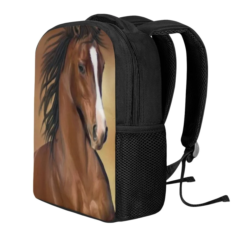 Children Boys Girls Mini School Bags 3D Horse Animal Pattern Toddler Backpacks Elementary Kids Schoolbags Preschool Student Bag