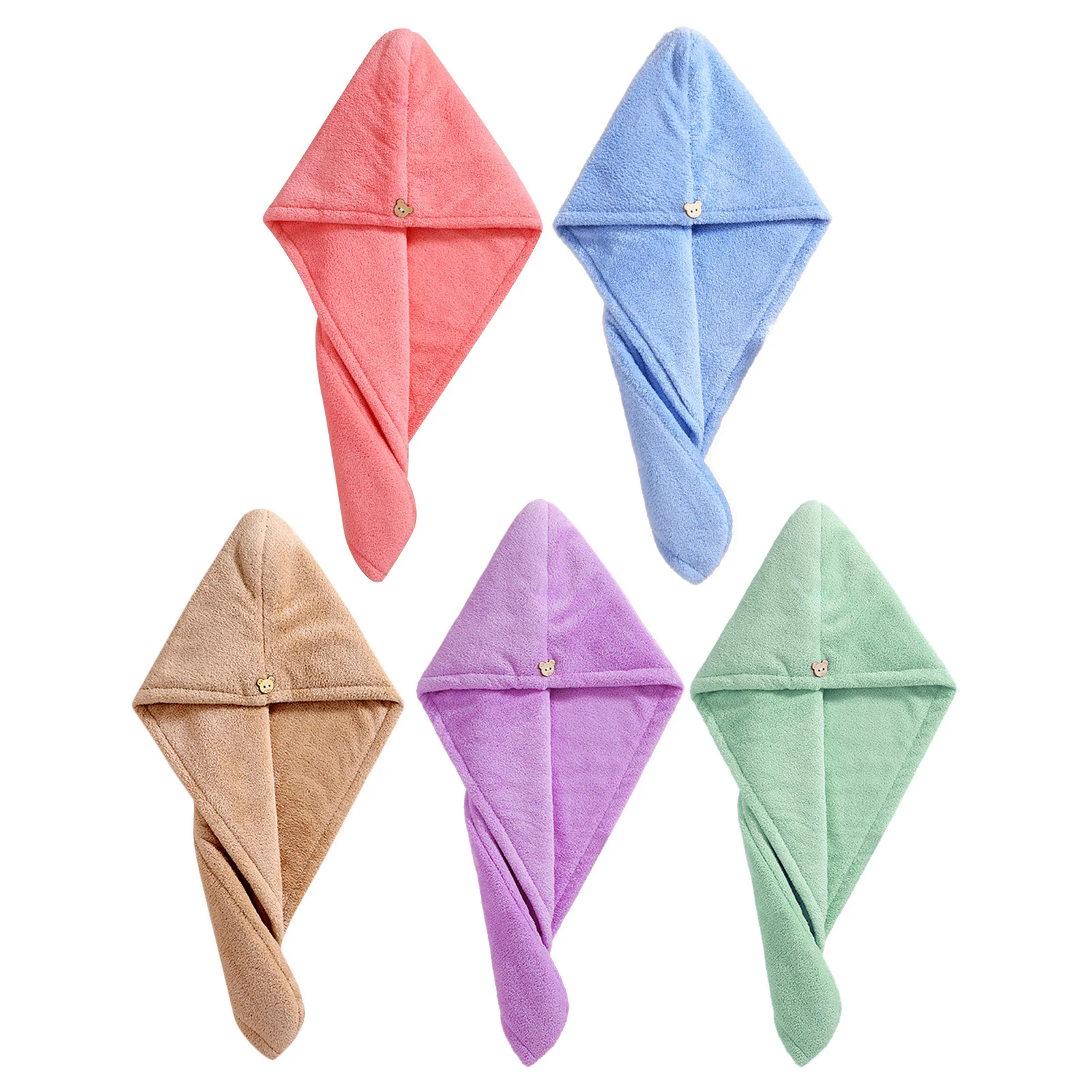 

Women Hair Drying Hat Quick-dry Hair Towel Cap Hat Bath Hat Microfiber Solid Towel Cap Super Absorption Turban Hair Dry Cap