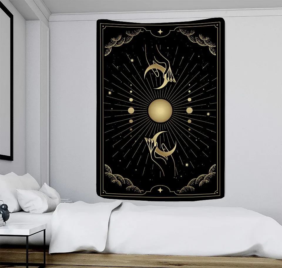 Черное Солнце и искусство гобелен для офиса гостиной украшение стен дома