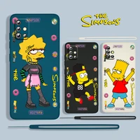 the simpsons cool for samsung galaxy a73 a53 a33 a52 a32 a22 a71 a51 a21s a03s a30s a50 liquid rope phone case coque capa cover