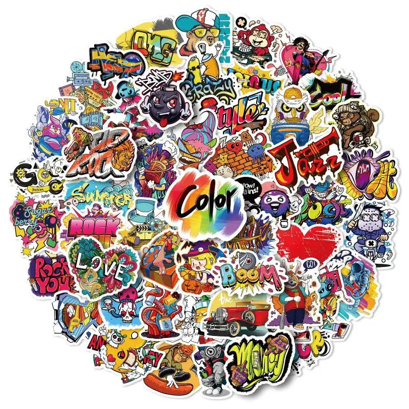 

50 Street Graffiti Series Stickers Funny Luggage Helmet Notebook Personality Stickers