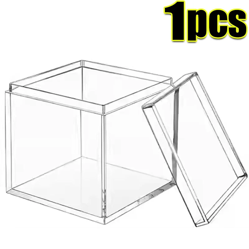 

Прозрачные акриловые коробки с крышкой, 5,5х5,5х5,5 см