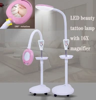 16x magnifier with led light floor lamp folding magnifier light nail repair lighting adjustable reading light standing lamps