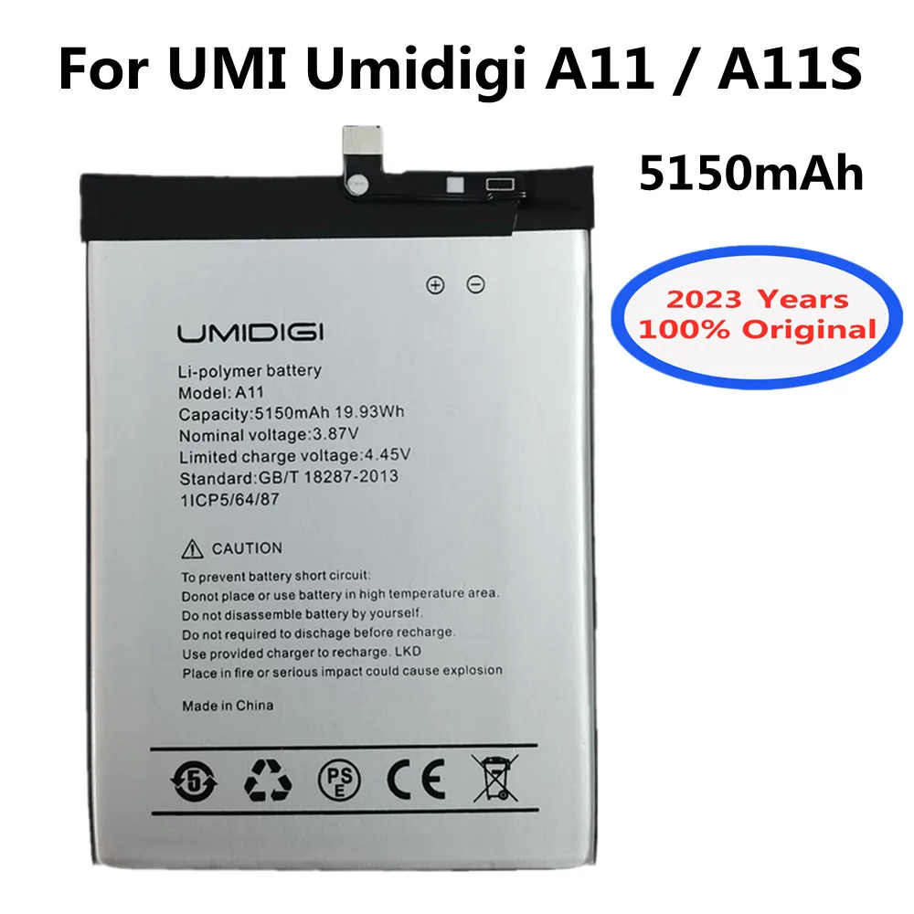 

2023 Years New 100% Original Battery For UMI Umidigi A11 / A11S 5150mAh Bateria Replacement Battery In Stock + Tracking Number