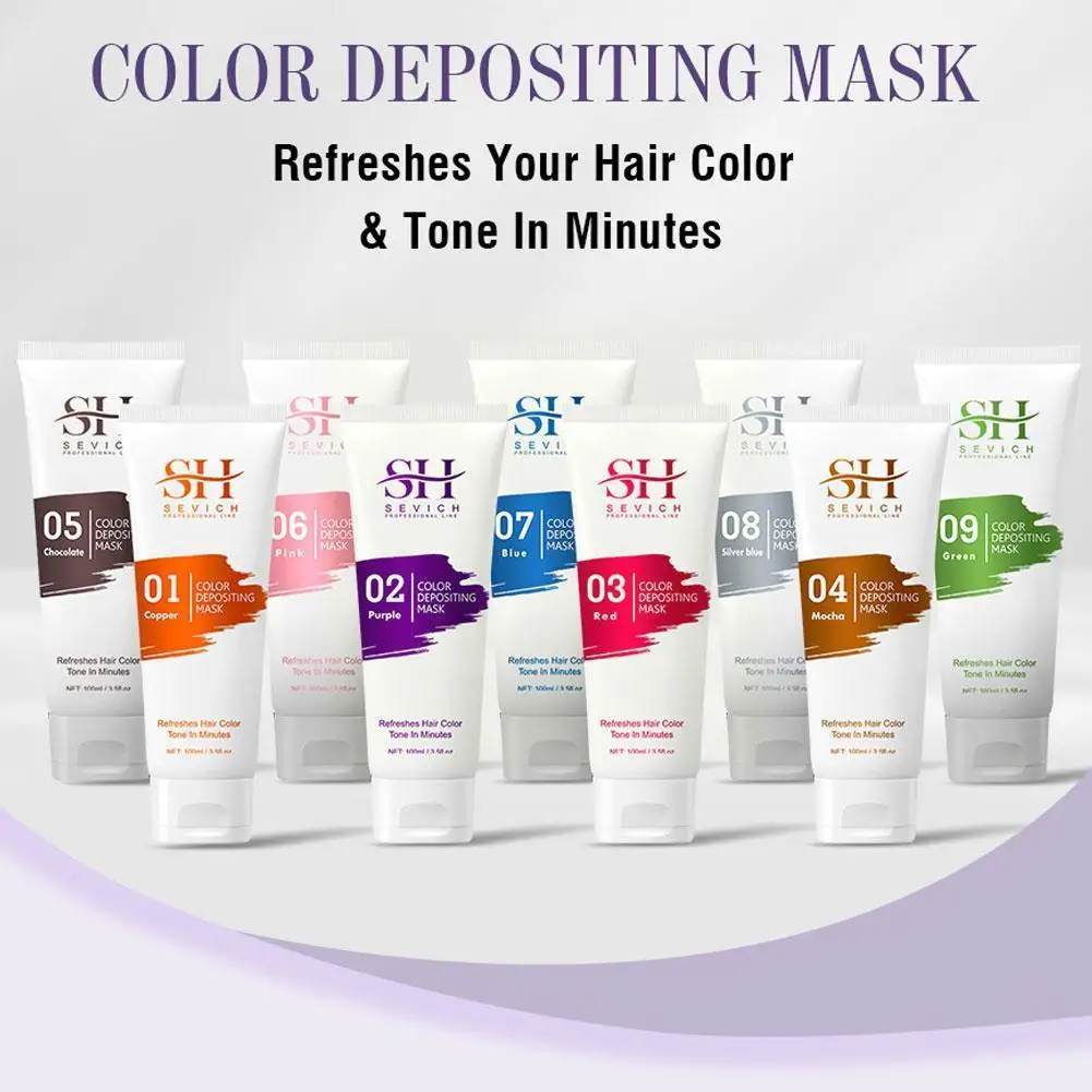 

100ML 8 colors Fashion 15 daysTemporary Hair Dye Mask Diy Formula Wash Plant Mild 5-Minute Dyeing Hair Coloring Mask Easy T1C8