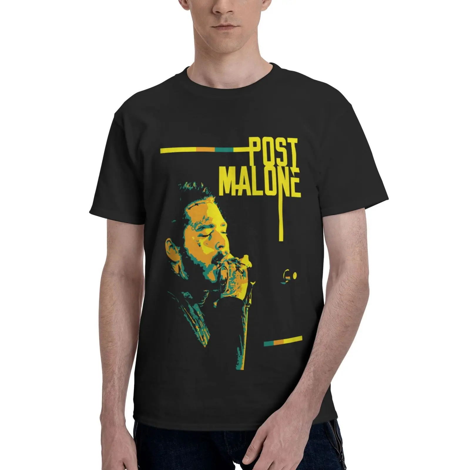 

Post Malone Concert Tour Album M703 Oversized T-Shirt Men's Clothes T Shirt Women Clothing Harajuku Shirt T Shirt T-Shirts Man