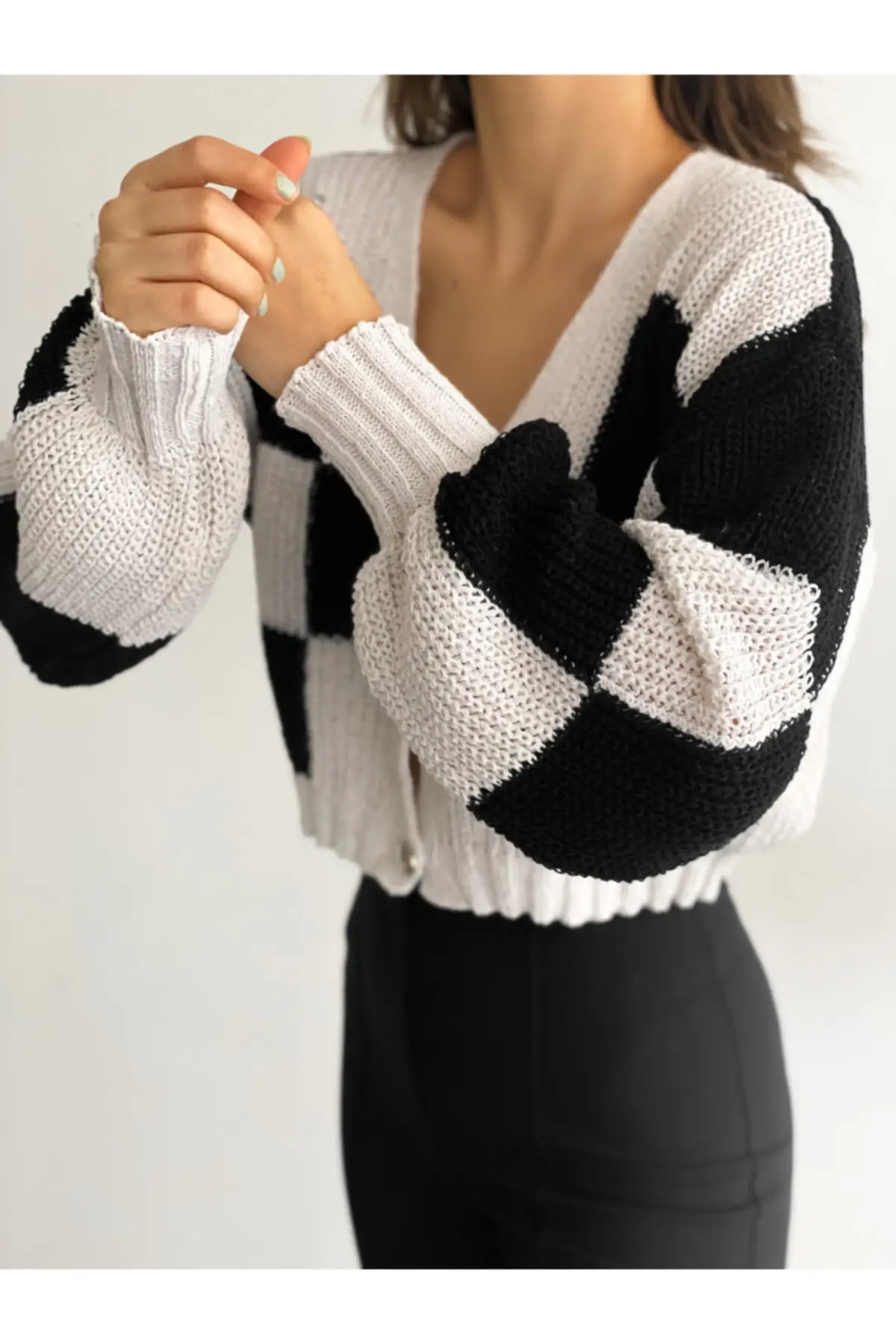 Женский кардиган с запонками в виде воздушных шаров Высококачественная женская