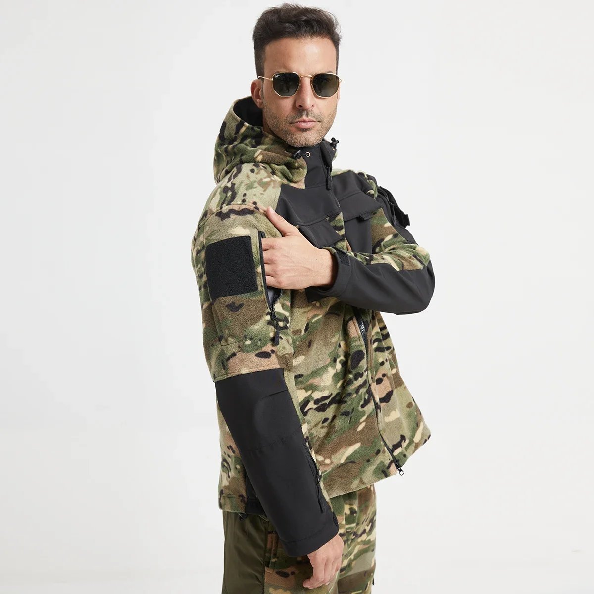 Зимняя тактическая Мягкая флисовая куртка Мужская теплая полярная уличная