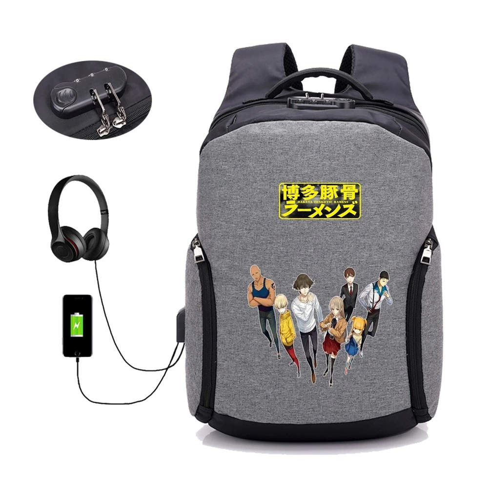 

Hakata Tonkotsu Ramens Canvas Backpack Teenager Schoolbag Unisex Anti-theft Large Capacity Outdoor Travel Bag Laptop Bag