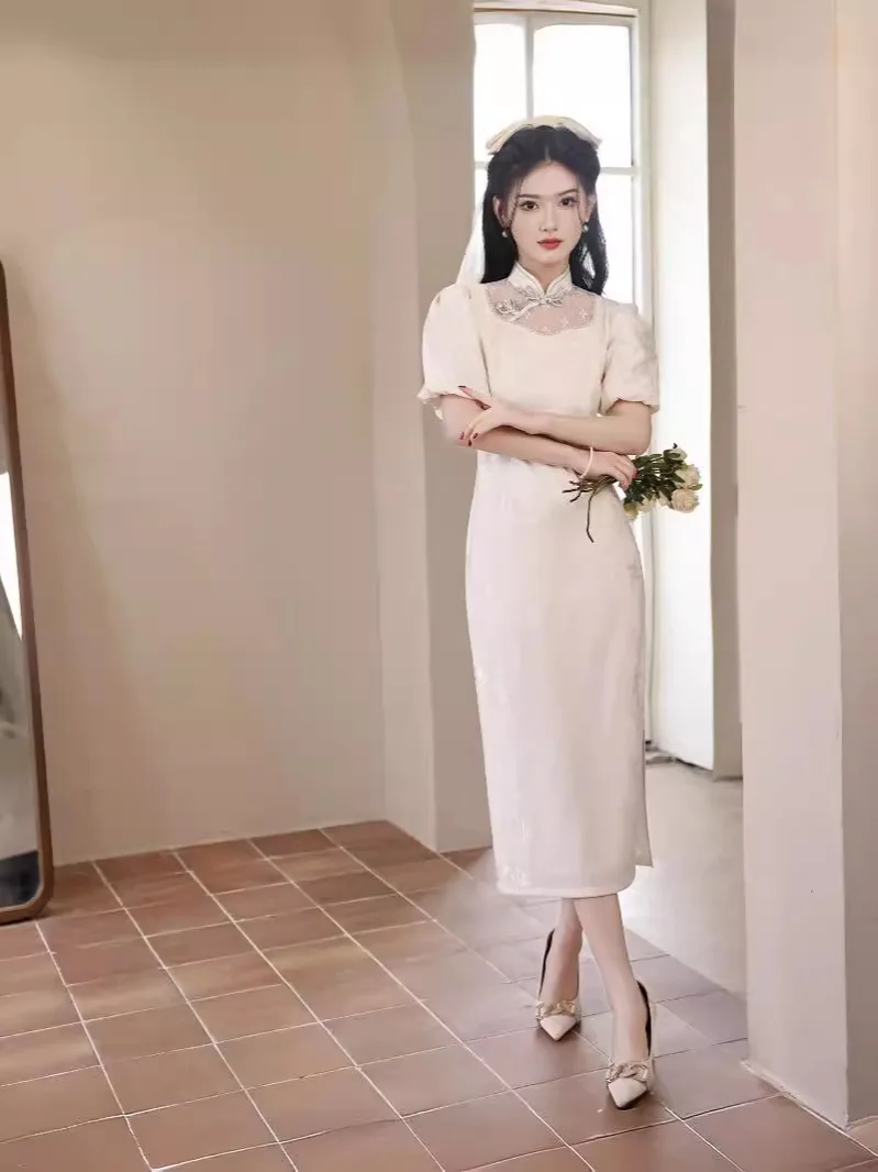 Новинка Весна-Лето китайская стильная стройнящая элегантная Обручальная