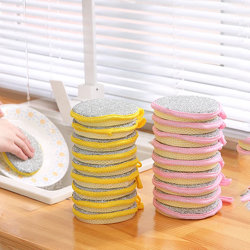 

1/5PCS Double Side Dishwashing Sponge Dish Washing Brush Tableware Pan Pot Dish Wash Sponges Household Cleaning Kitchen Tools