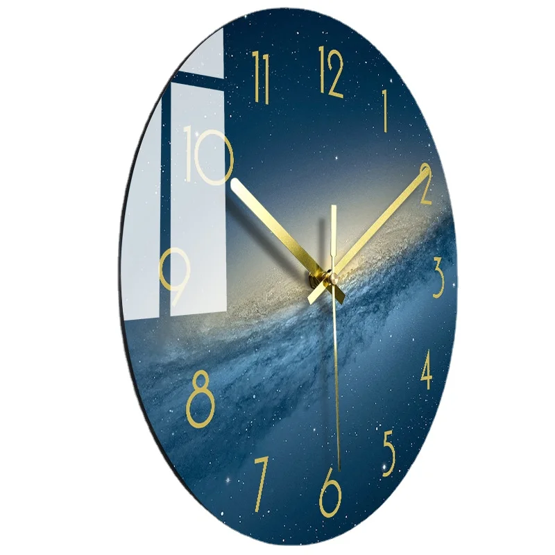Creative European Wall Clock 12 inch Glass Protection Luxury Mute Environmental Wall Clock Modern Design Reloj De Pared Decorate