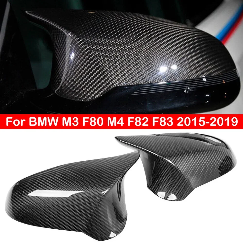 

Для BMW M3 F80 M4 F82 F83 2015-2019 LHD Настоящее углеродное волокно, боковое зеркало заднего вида, крышка крыла, внешняя дверь, отделка корпуса заднего вида