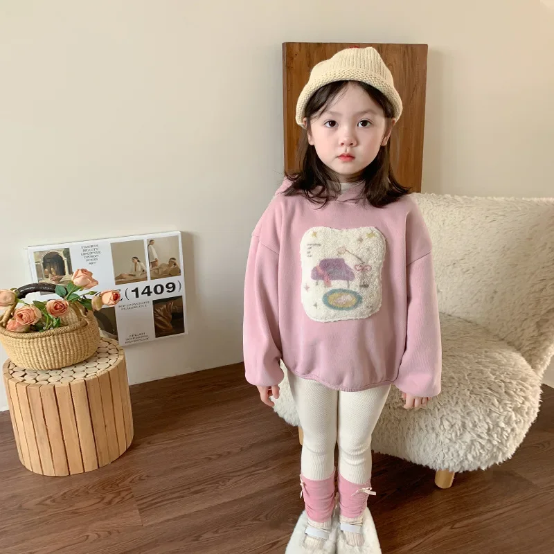 Детская одежда леггинсы для девочек осень-зима 2024 новые детские корейские штаны