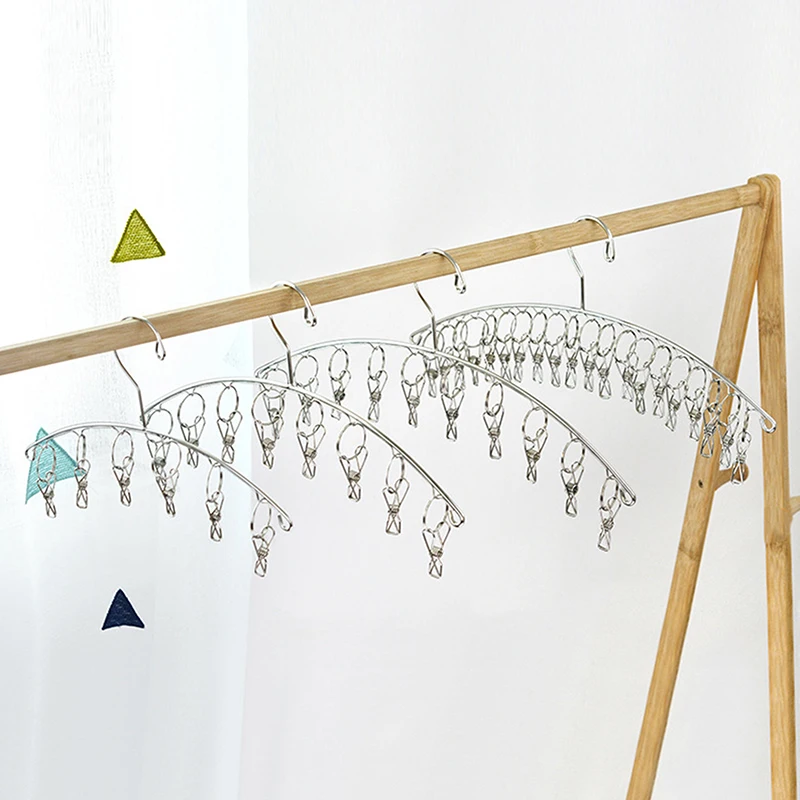 Вешалка из нержавеющей стали для сушки одежды 6-20 колышек