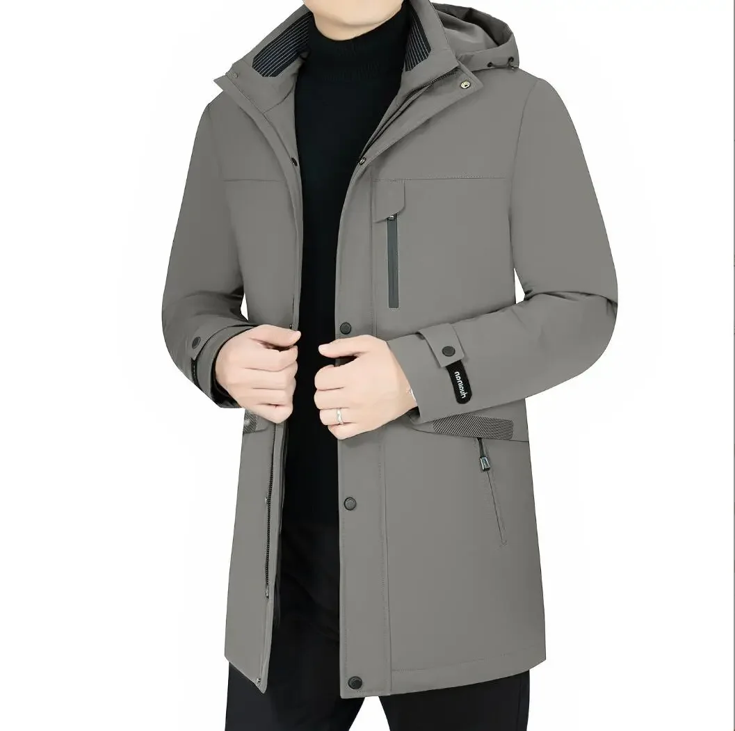 Мужской пуховик среднего возраста зимняя высококачественная брендовая