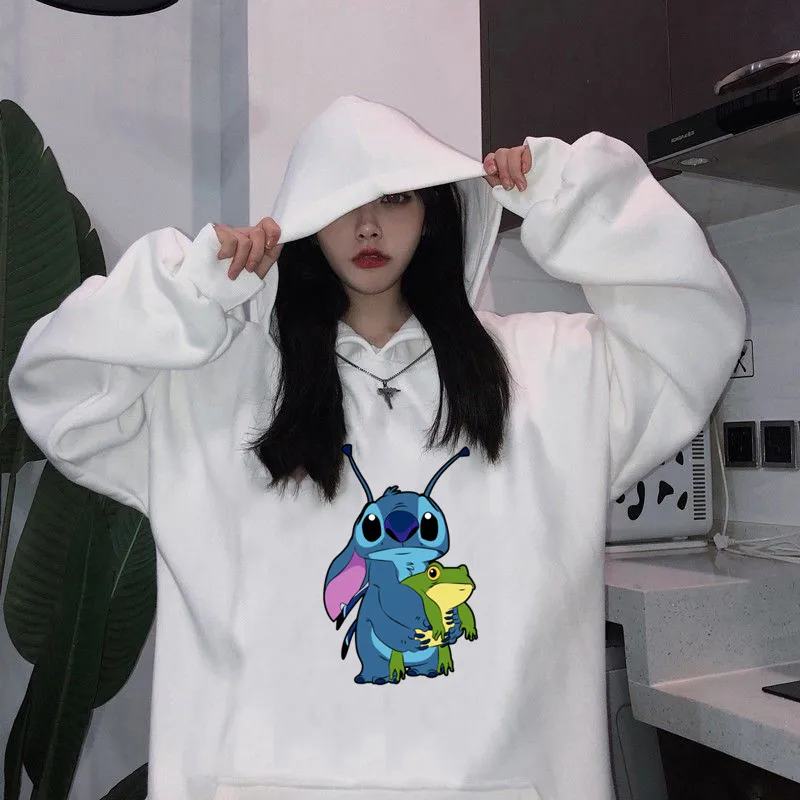 

Повседневные толстовки, женские толстовки с принтом, милые толстовки с капюшоном в стиле Диснея, женские толстовки с мультяшным принтом, Зи...