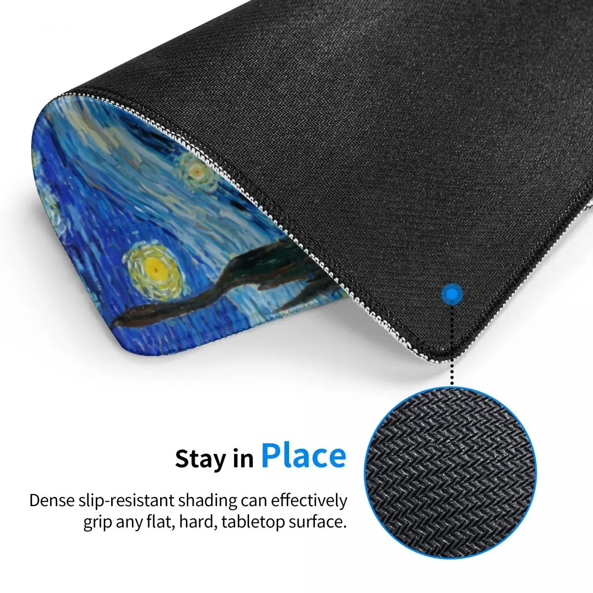 Винсент Ван Гог Звездная ночь коврик для мыши под заказ противоскользящая