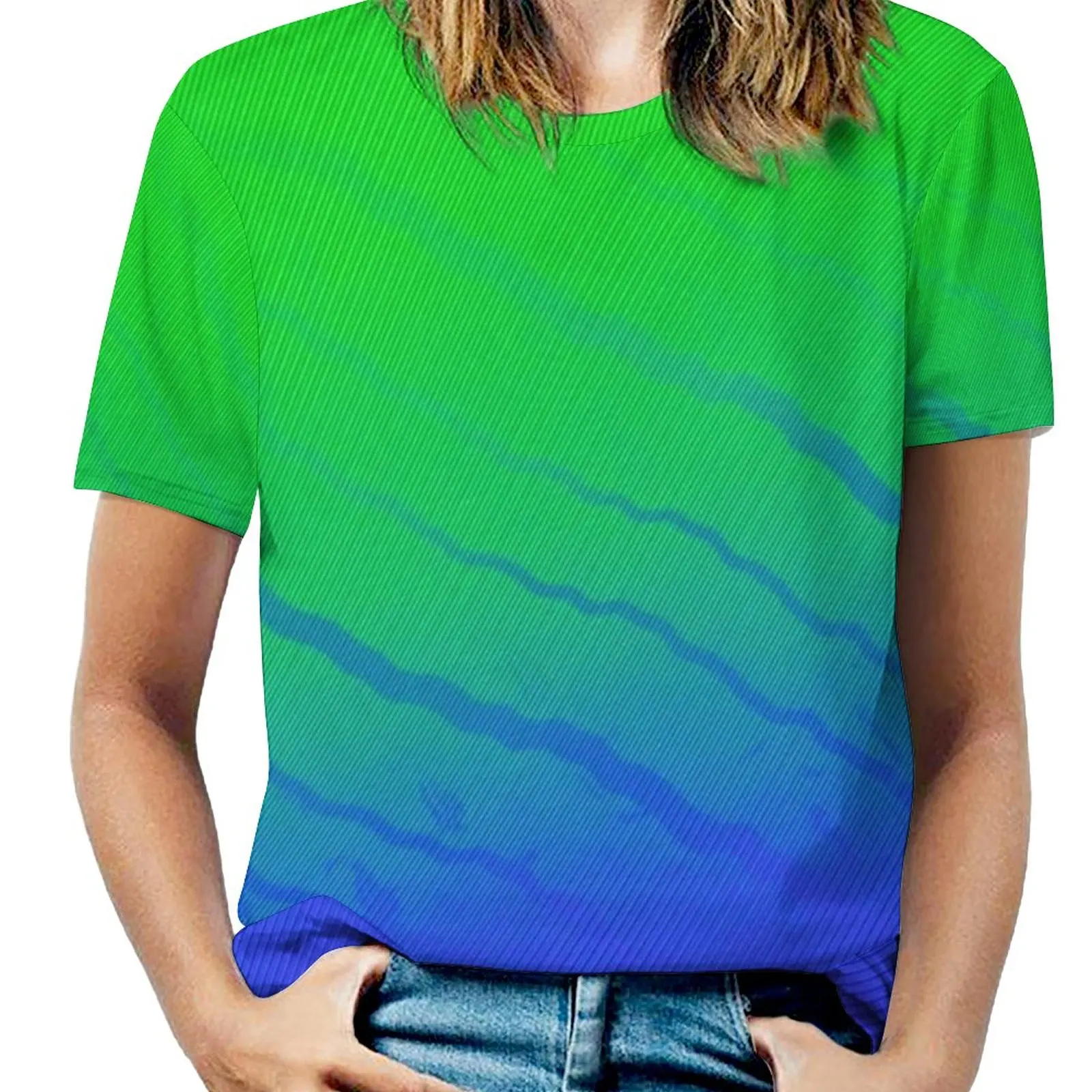 

Футболка женская двухцветная в полоску, смешной топ с коротким рукавом, Простая рубашка, летний узор, большие размеры