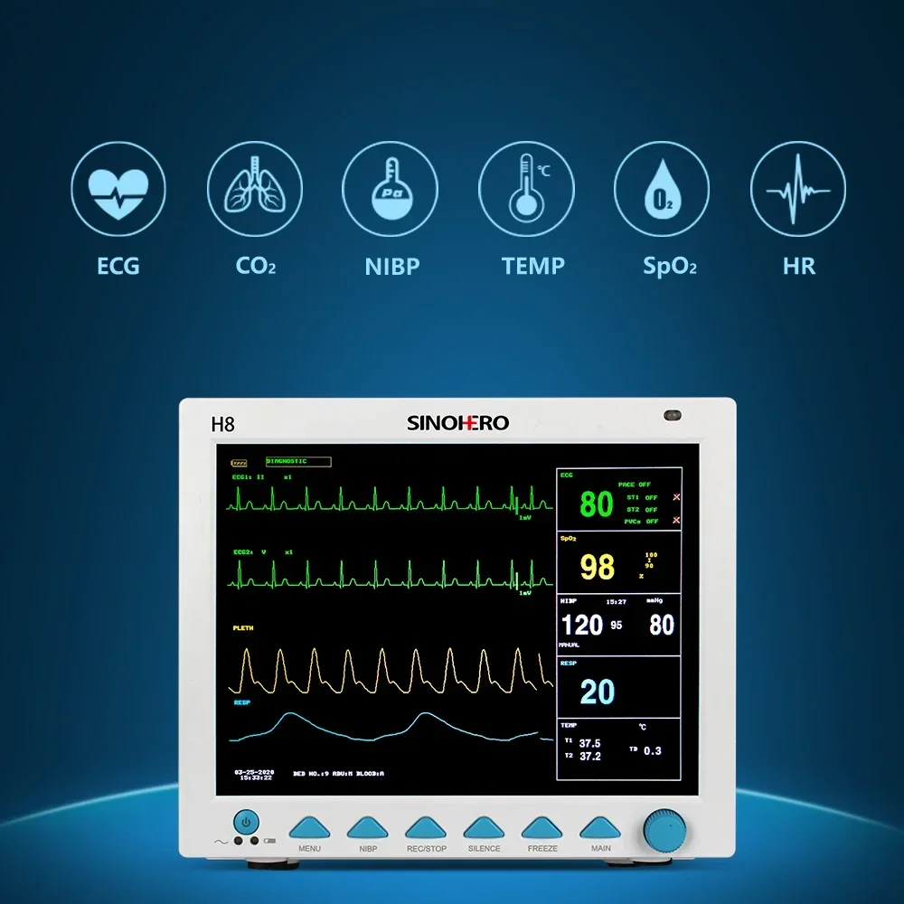 Монитор жизненно важных сигналов многопараметрический SINOHERO H8 Ветеринарный