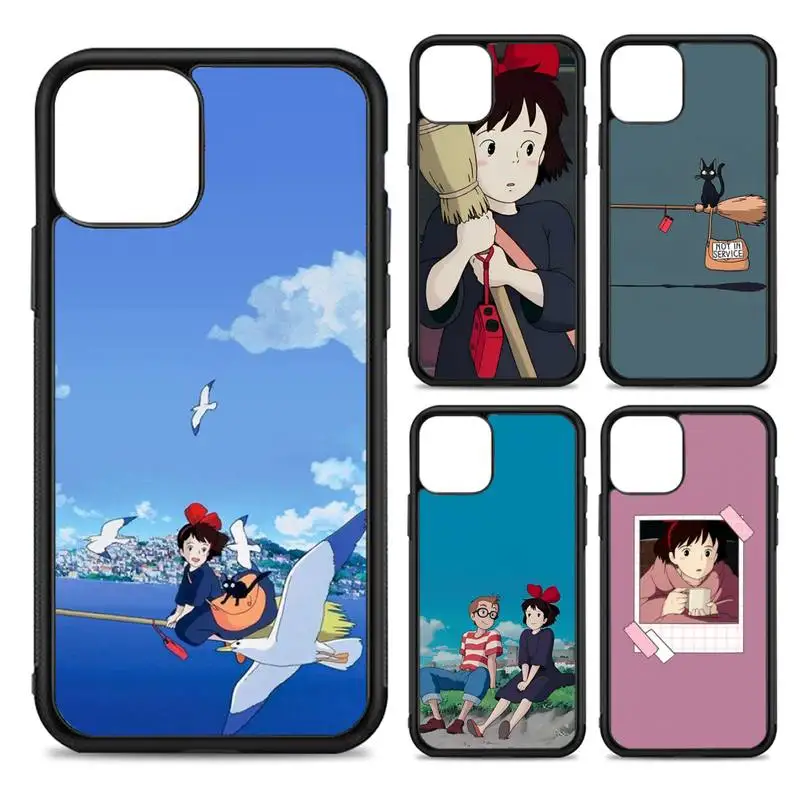 

Anime Kiki's Delivery Service Phone Case Silicone PC+TPU Case for iPhone 11 12 13 Pro Max 8 7 6 Plus X SE XR Hard Fundas