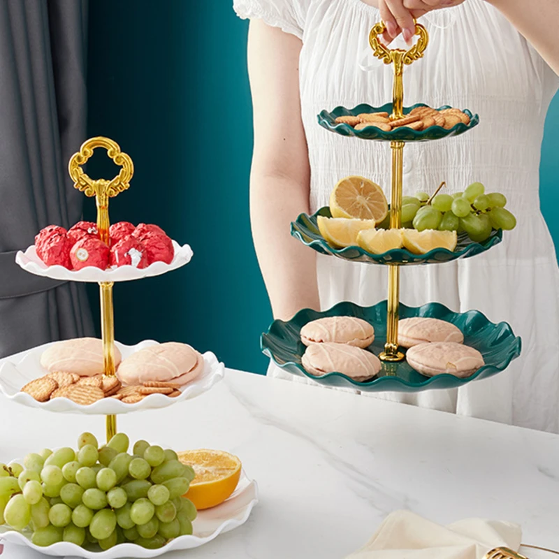 

Съемная подставка для торта в европейском стиле, круглая 3-уровневая подставка для кондитерских изделий, подставка для сервировки десертов,...